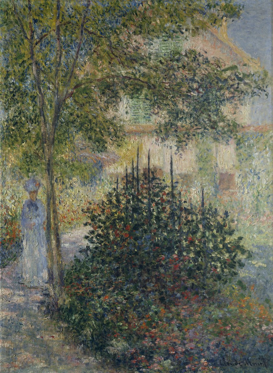 Camille Monet v zahradě v Argenteuil od Claude Monet