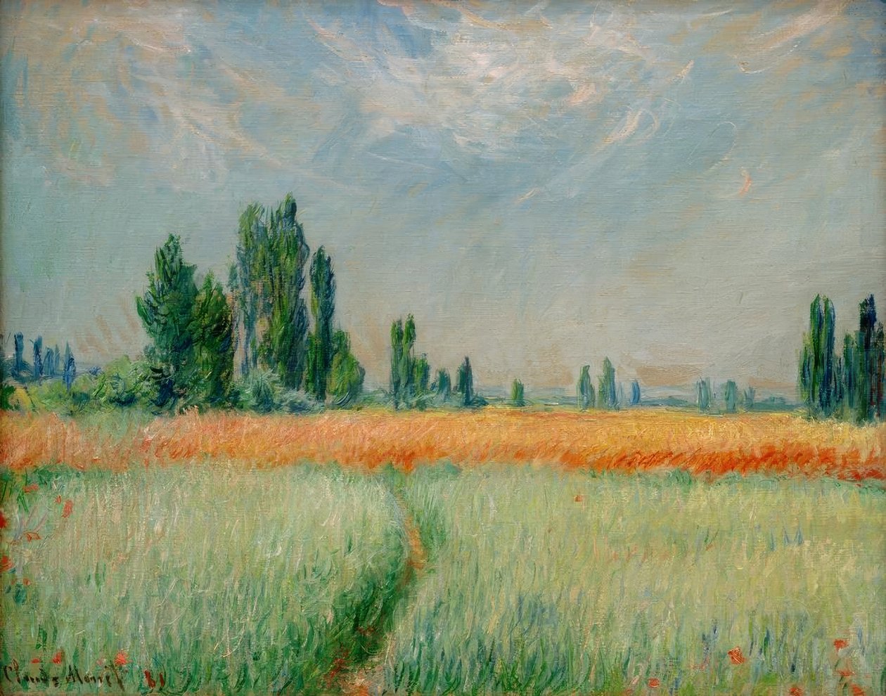 Pšeničné pole od Claude Monet