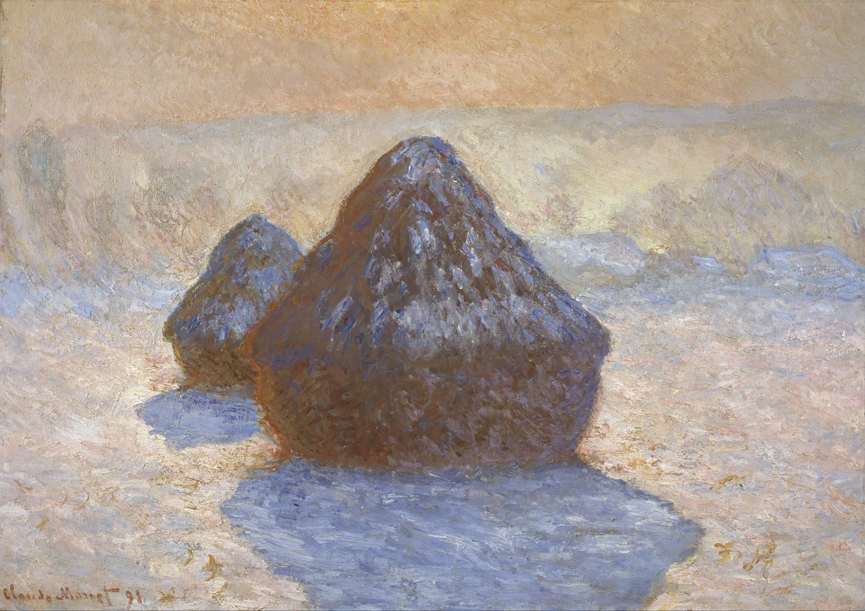Stohy sena- efekt sněhu od Claude Monet