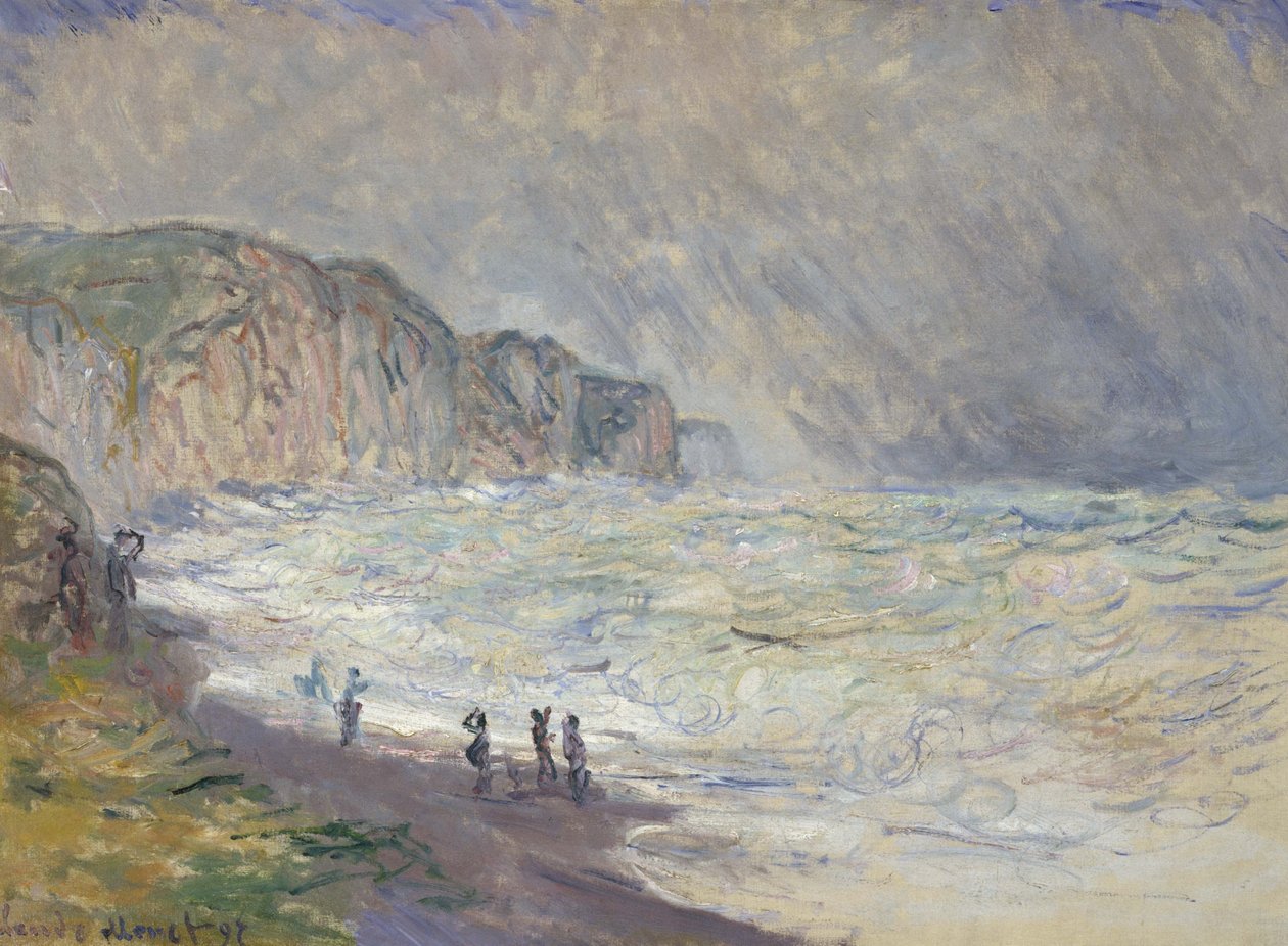 Těžké moře v Pourville od Claude Monet