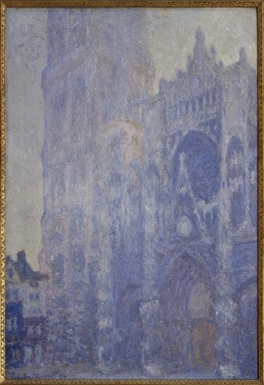 Rouenská katedrála. Portál a věž Saint-Romain, od Claude Monet