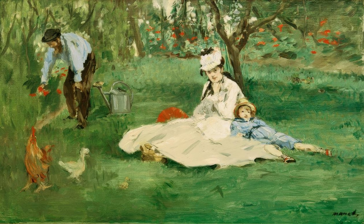 Rodina Monetových v zahradě od Claude Monet
