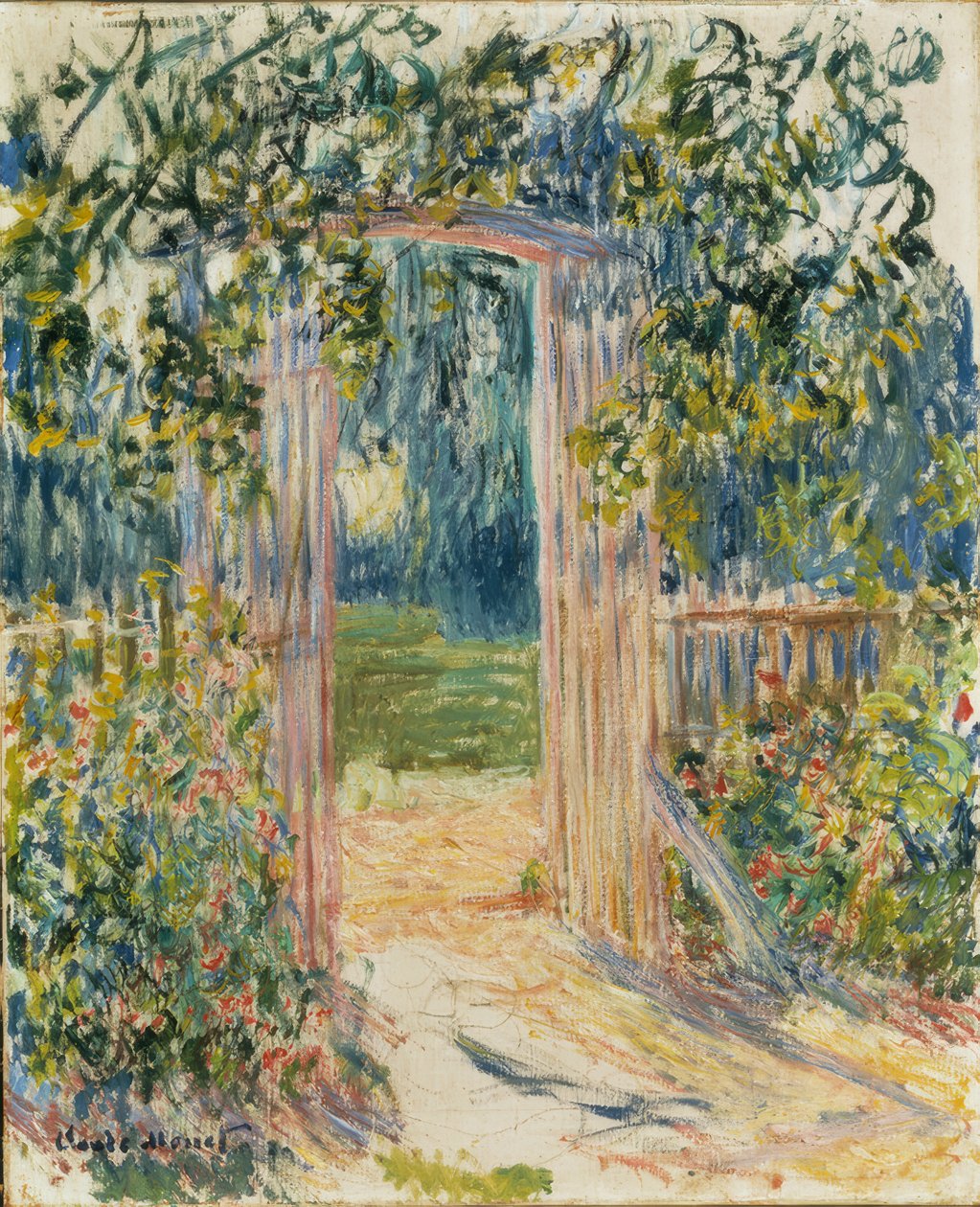 Zahradní brána, Vétheuile od Claude Monet