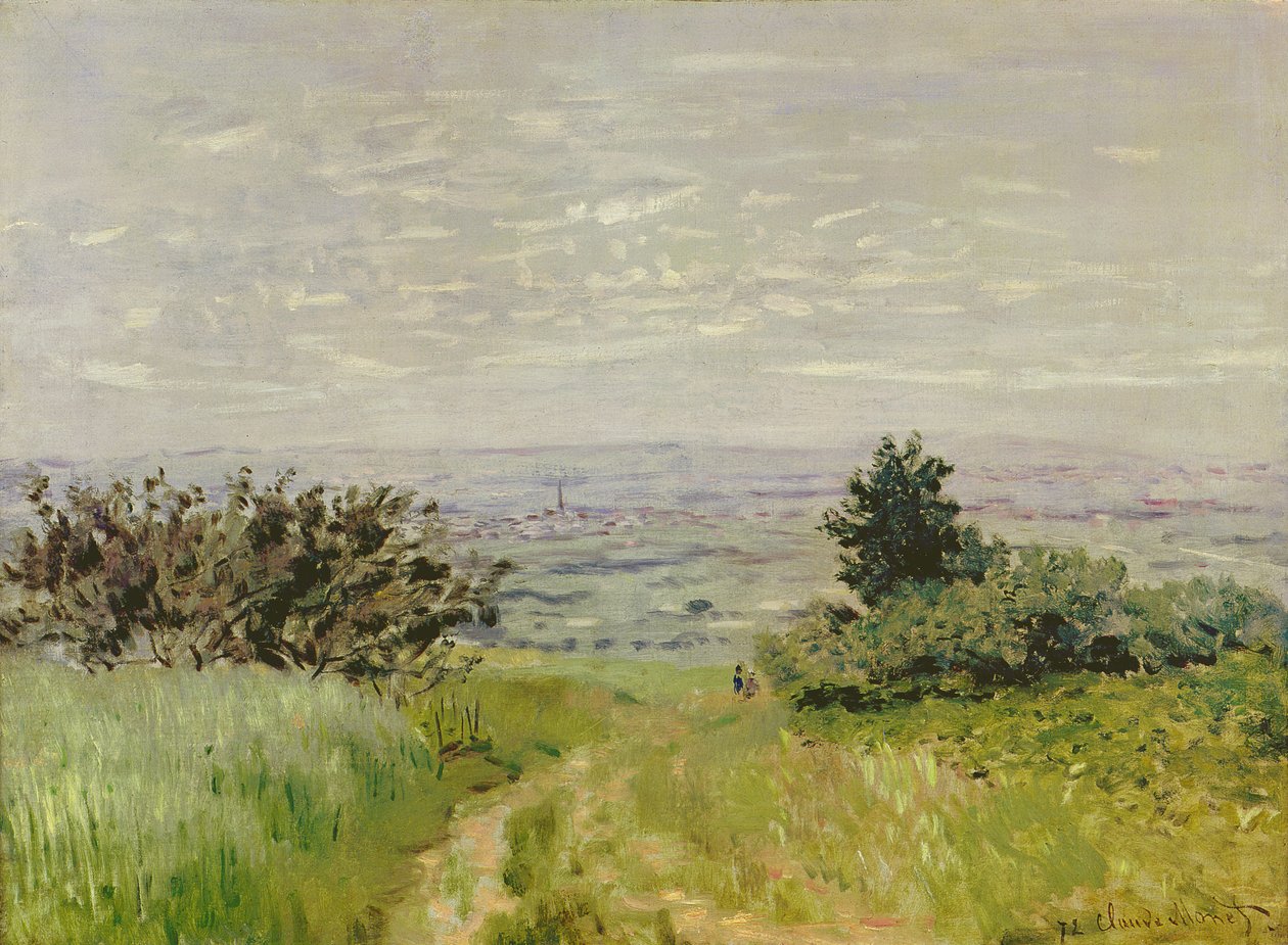 Krajina, úplný pohled na Argenteuil (Hills of Sannois), 1872 od Claude Monet