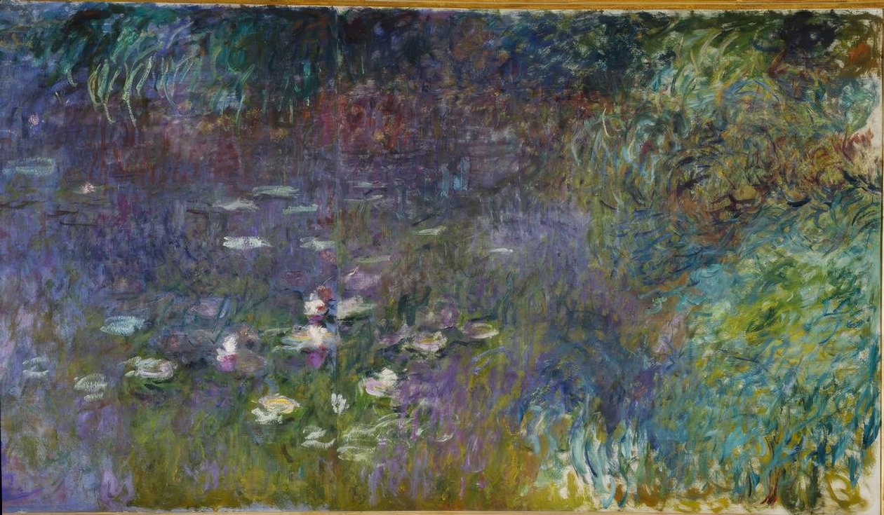 Nympheas Pond bez vrb, ráno od Claude Monet