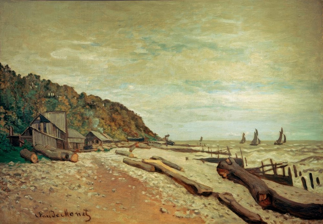 Malá loděnice poblíž Honfleuru od Claude Monet