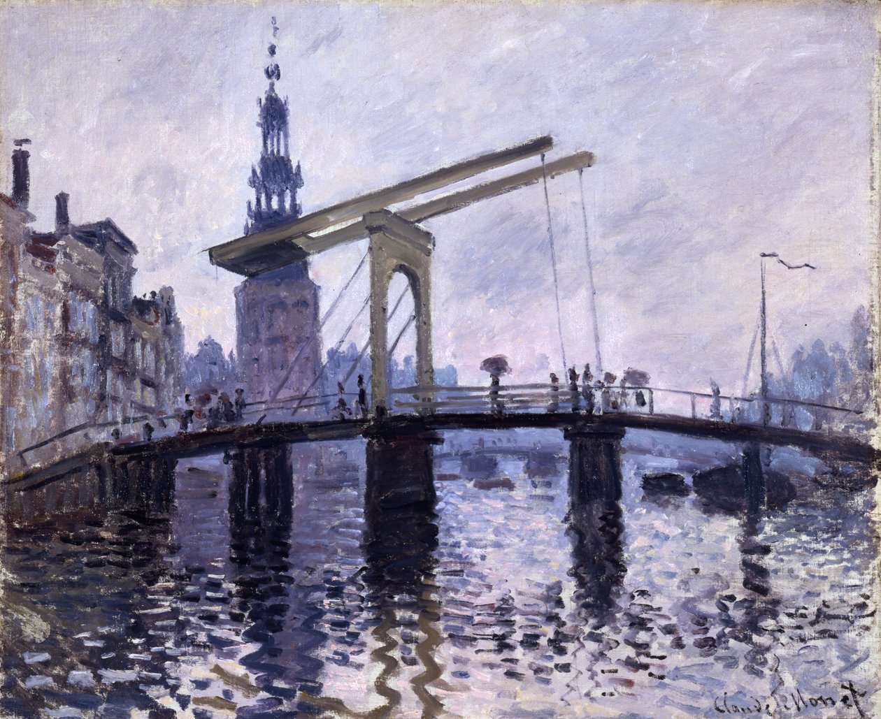 Most, Amsterdam, 1870-71 od Claude Monet