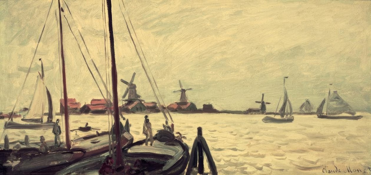 Břehy Zaanu od Claude Monet