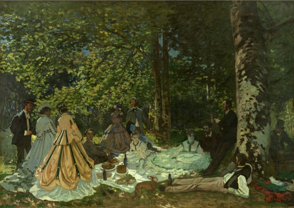 Oběd na trávě od Claude Monet