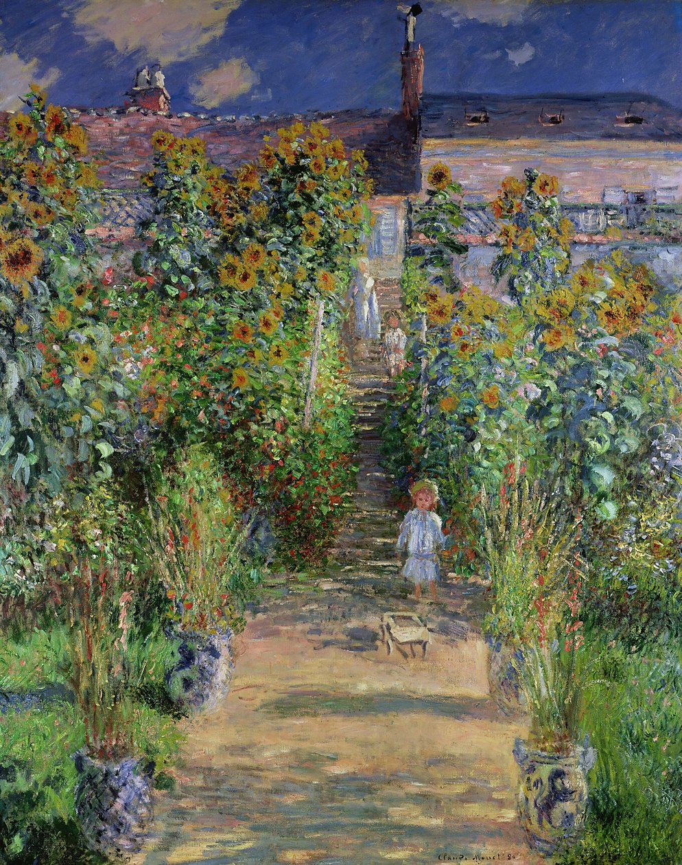 Monetova zahrada ve Vétheuil (1880) od Claude Monet