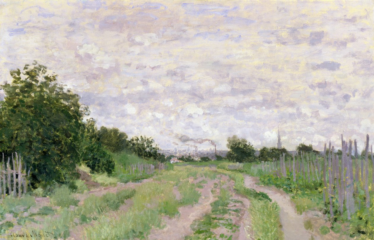 Cesta přes vinice, Argenteuil, 1872 od Claude Monet