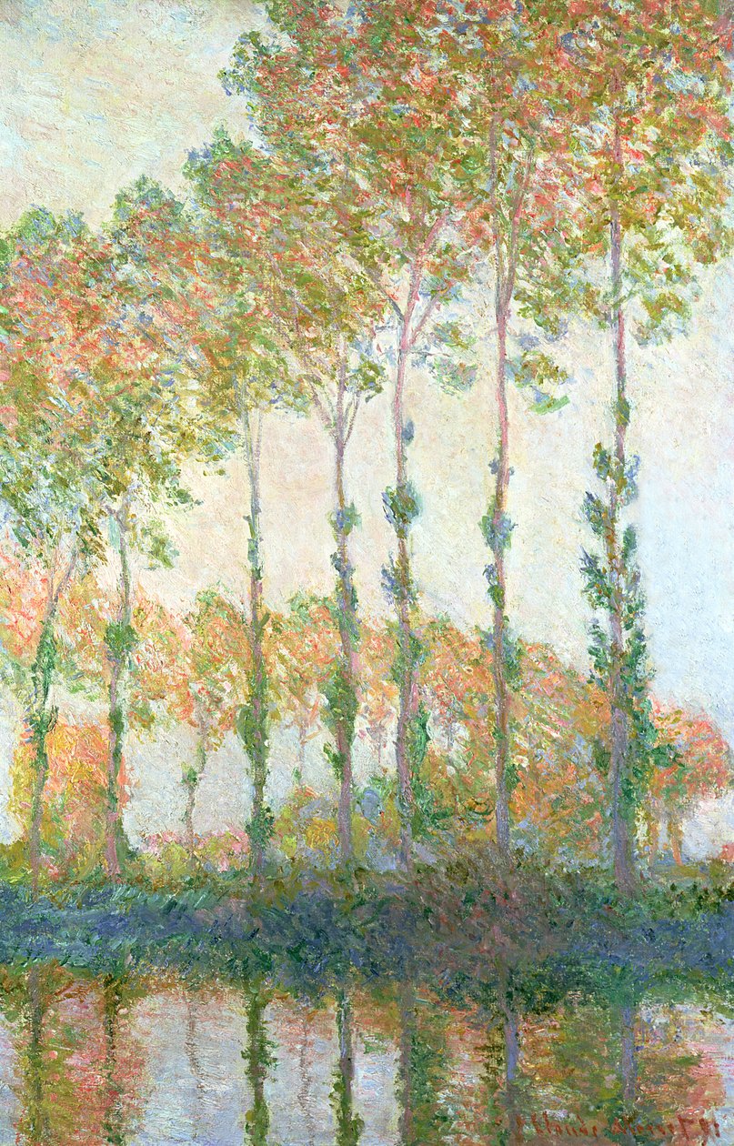 Topoly na březích Epte, podzim, 1891 od Claude Monet