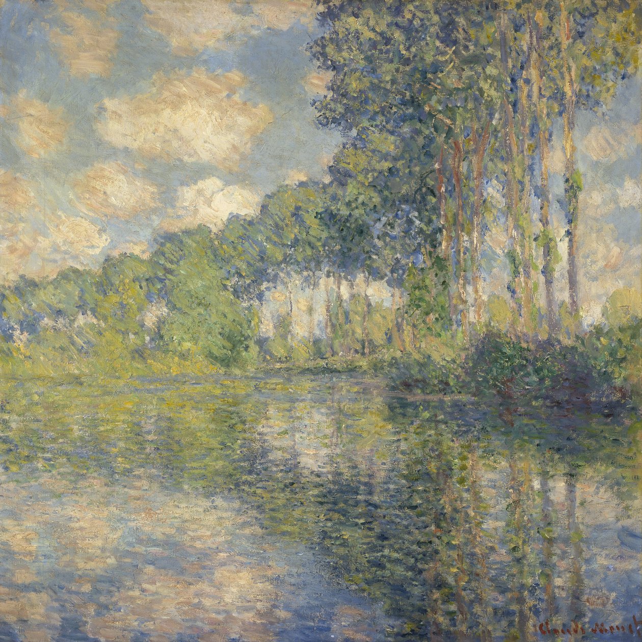 Topoly na Epte od Claude Monet