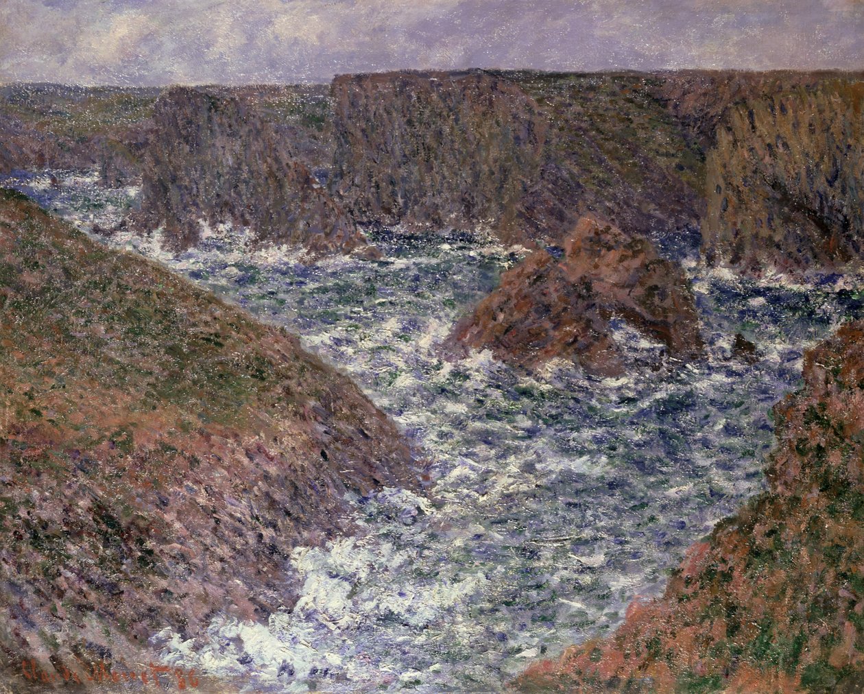 Port Domois v Belle Ile, 1886 od Claude Monet