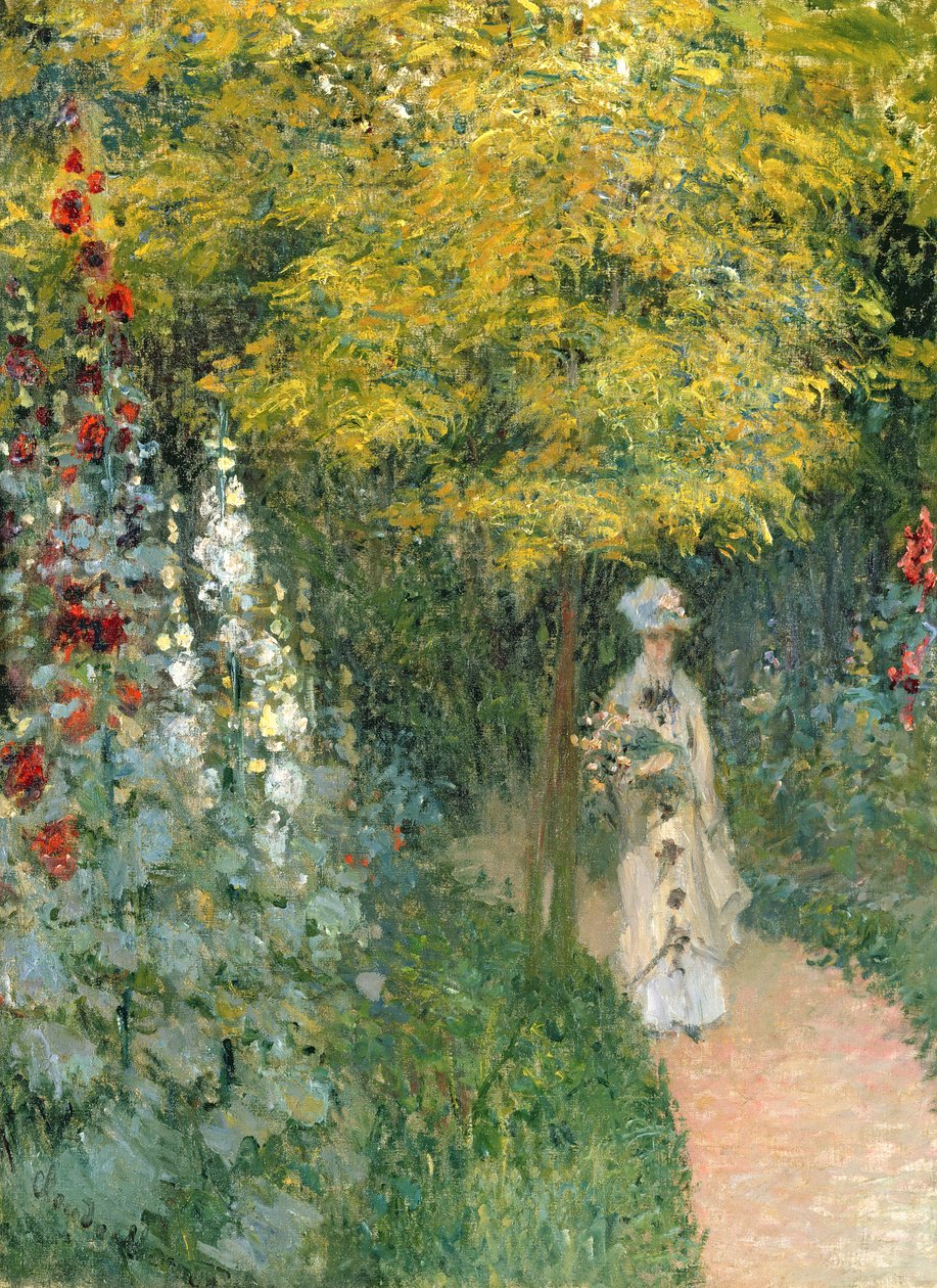 Růžová zahrada, 1876 od Claude Monet
