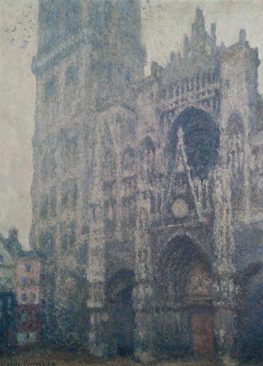 Katedrála v Rouenu, Západní portál, Šedé počasí, 1894 od Claude Monet