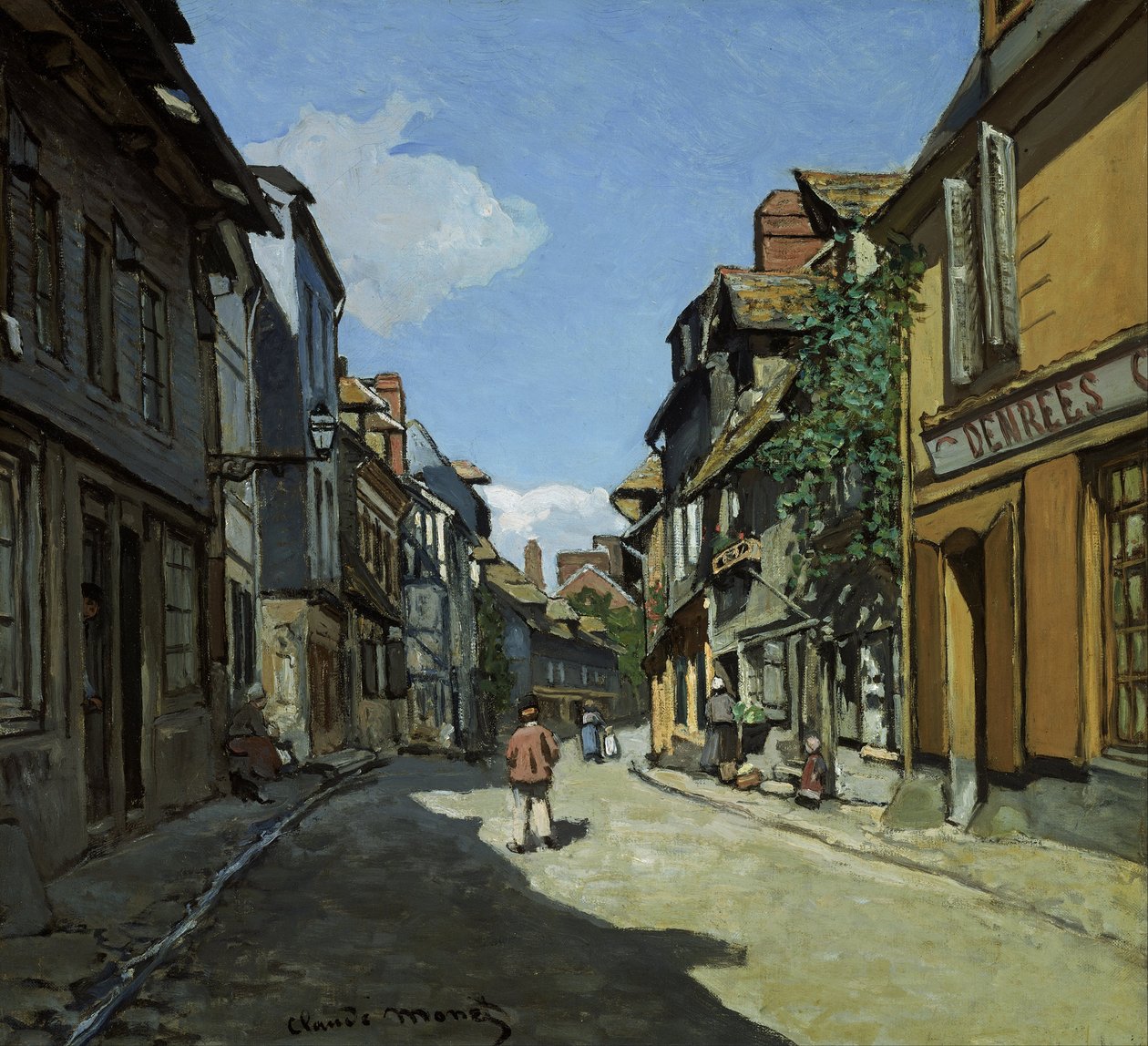 Rue de la Bavole, Honfleur od Claude Monet