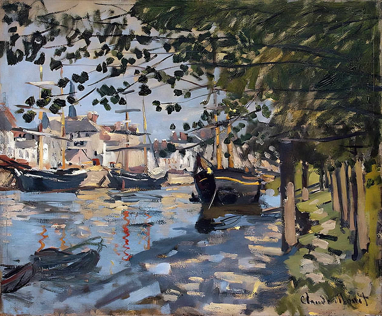 Seina v Rouenu, 1872 od Claude Monet