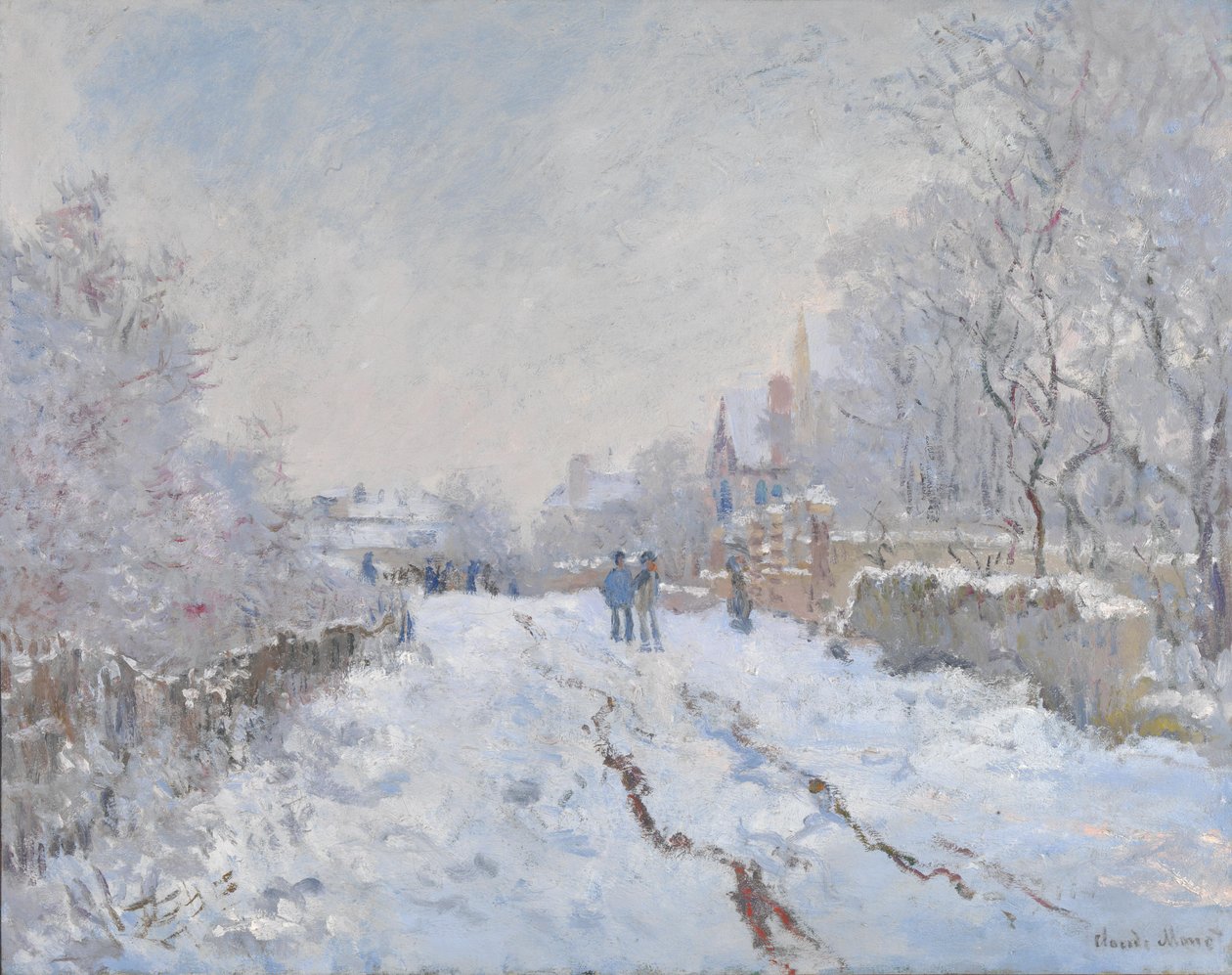 Sněhová scéna v Argenteuil od Claude Monet