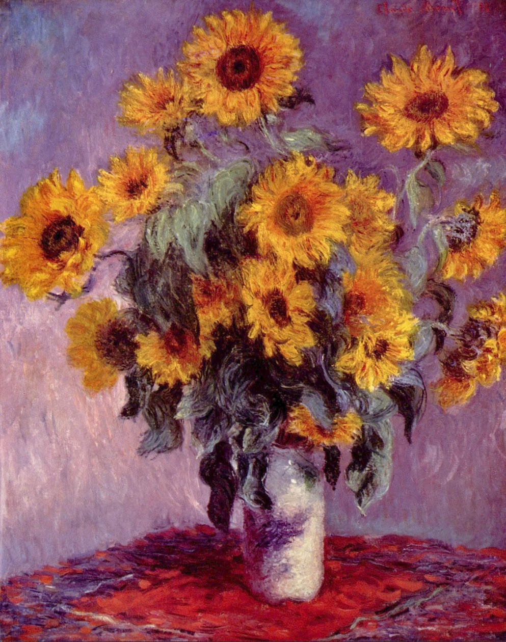 Zátiší se slunečnicemi od Claude Monet