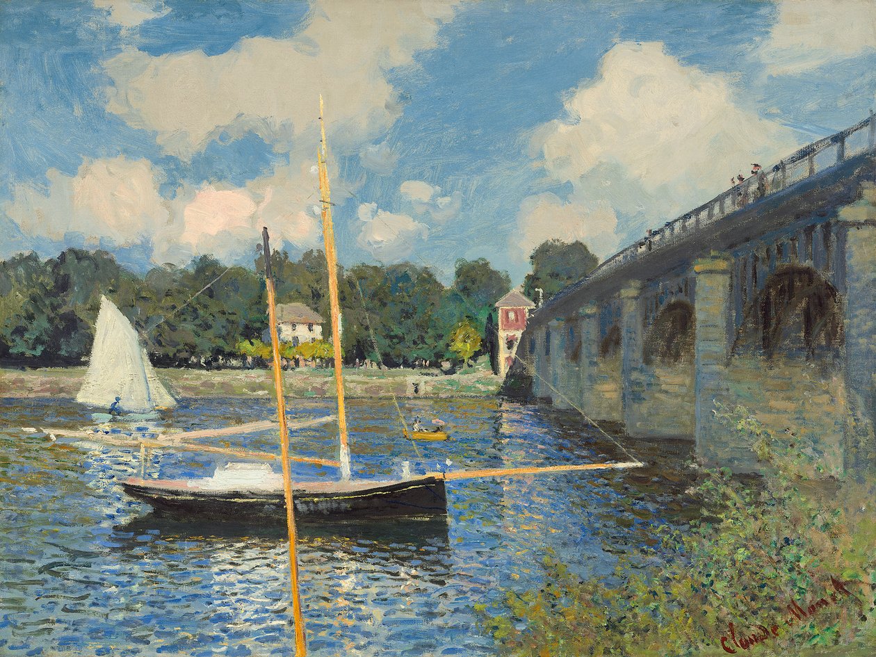 Most v Argenteuil, 1874 od Claude Monet