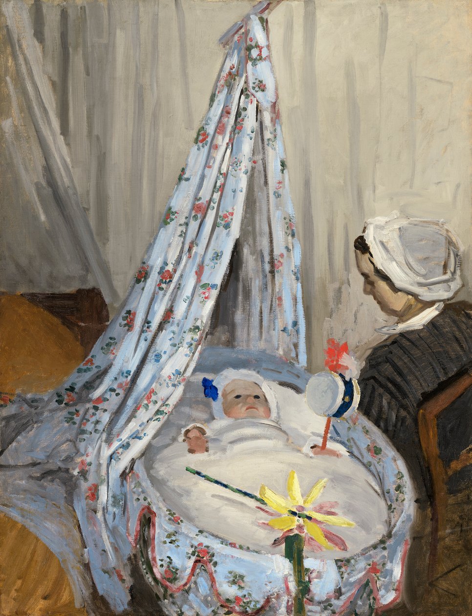 Kolébka, Camille s umělcovým synem Jeanem, 1867 od Claude Monet