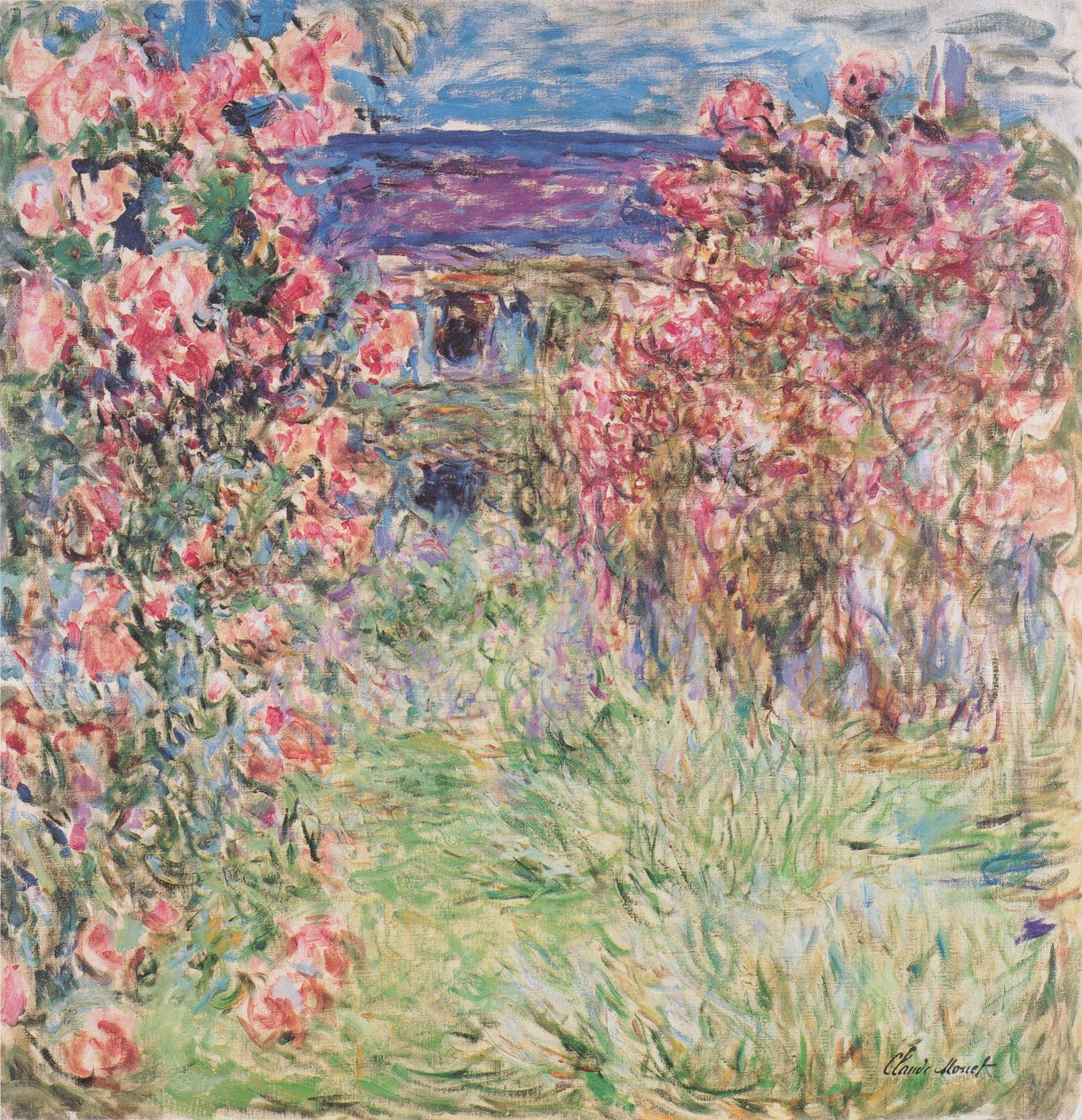 Dům mezi růžemi od Claude Monet