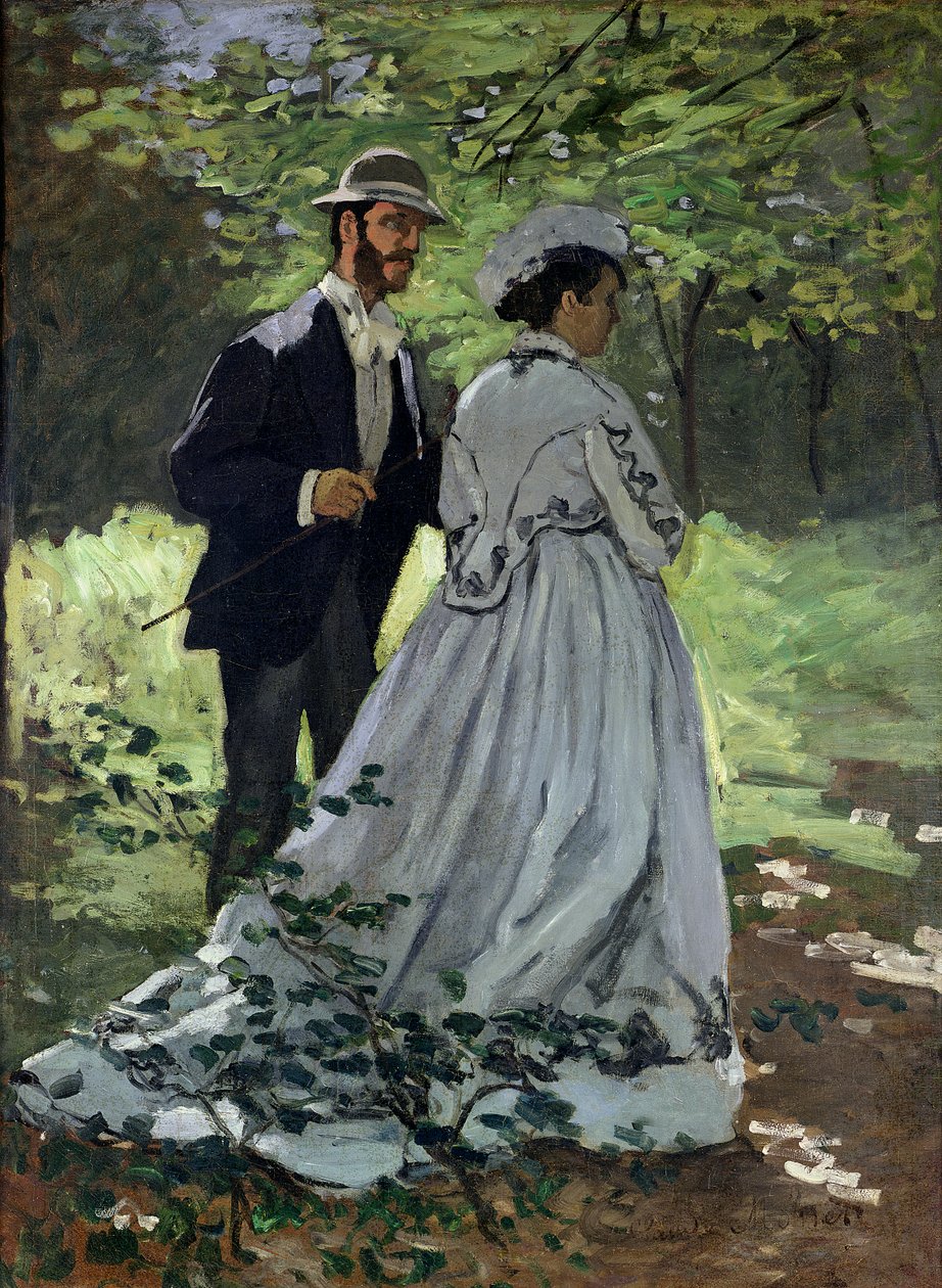 The Promenaders, nebo Claude Monet Bazille a Camille, 1865 od Claude Monet