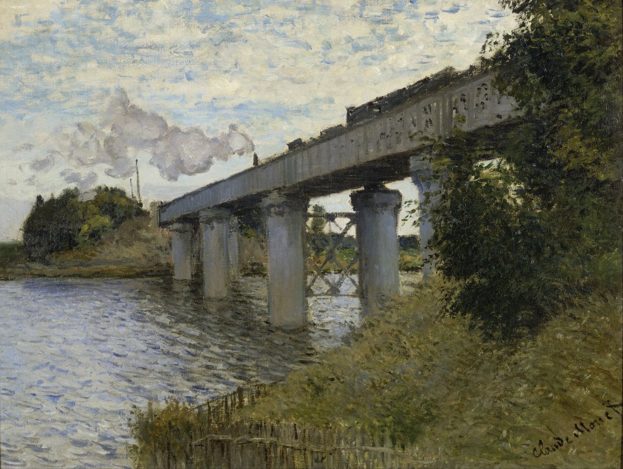 Železniční most v Argenteuil od Claude Monet