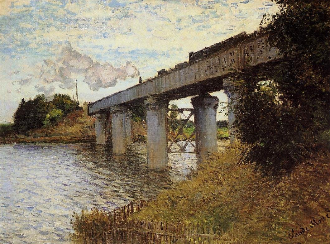Železniční most v Argenteuil od Claude Monet
