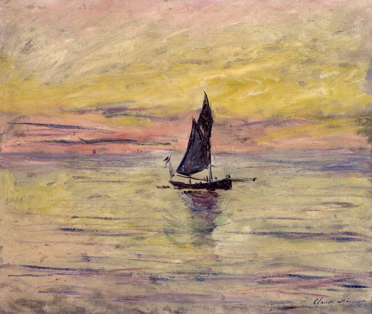 Plachetnice, Večerní efekt, 1885 od Claude Monet
