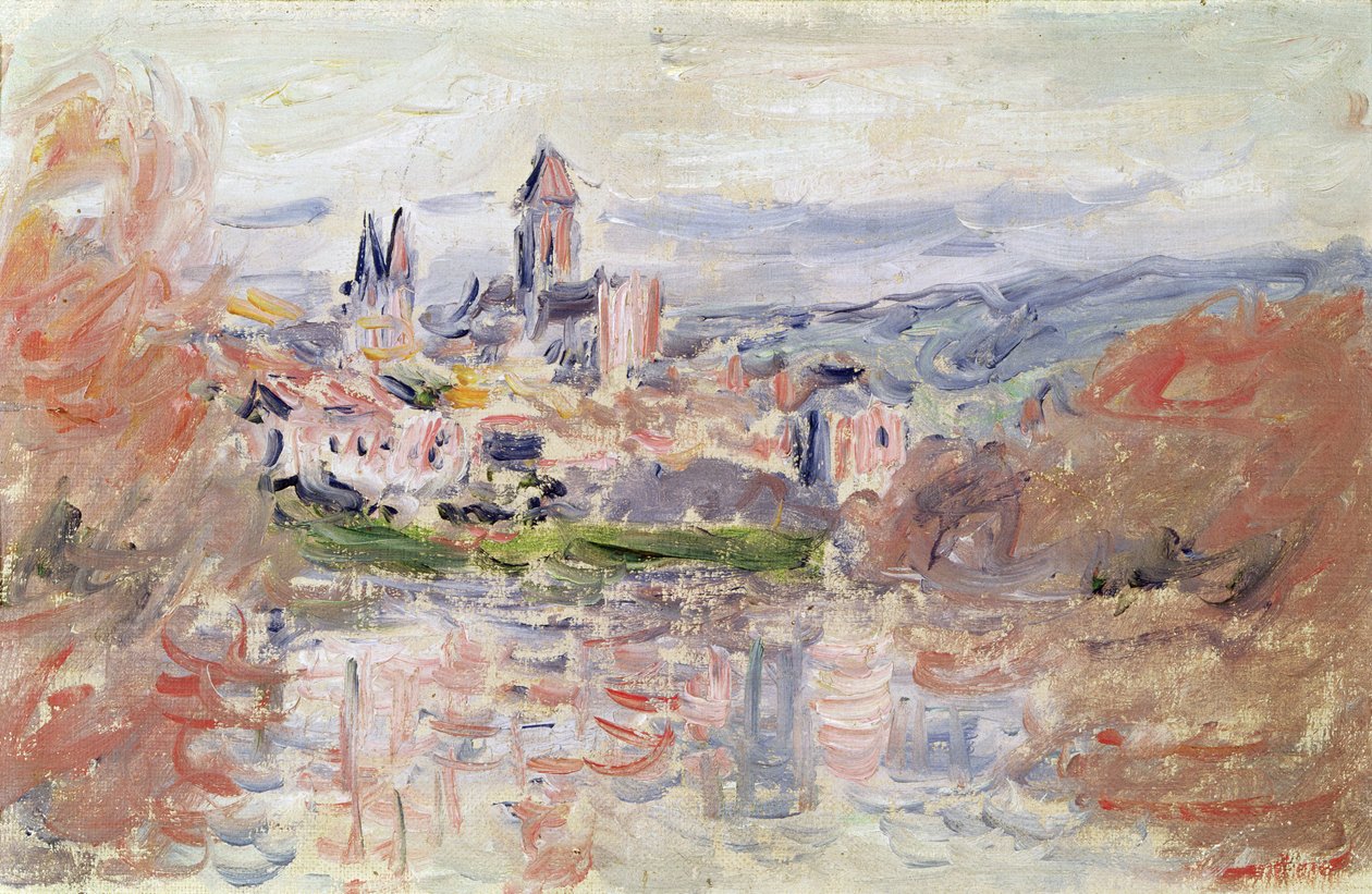 Vesnice Vetheuil, kolem roku 1881 od Claude Monet