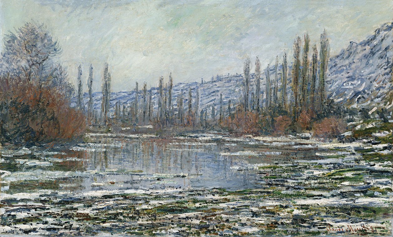 Tání ve Vetheuilu od Claude Monet