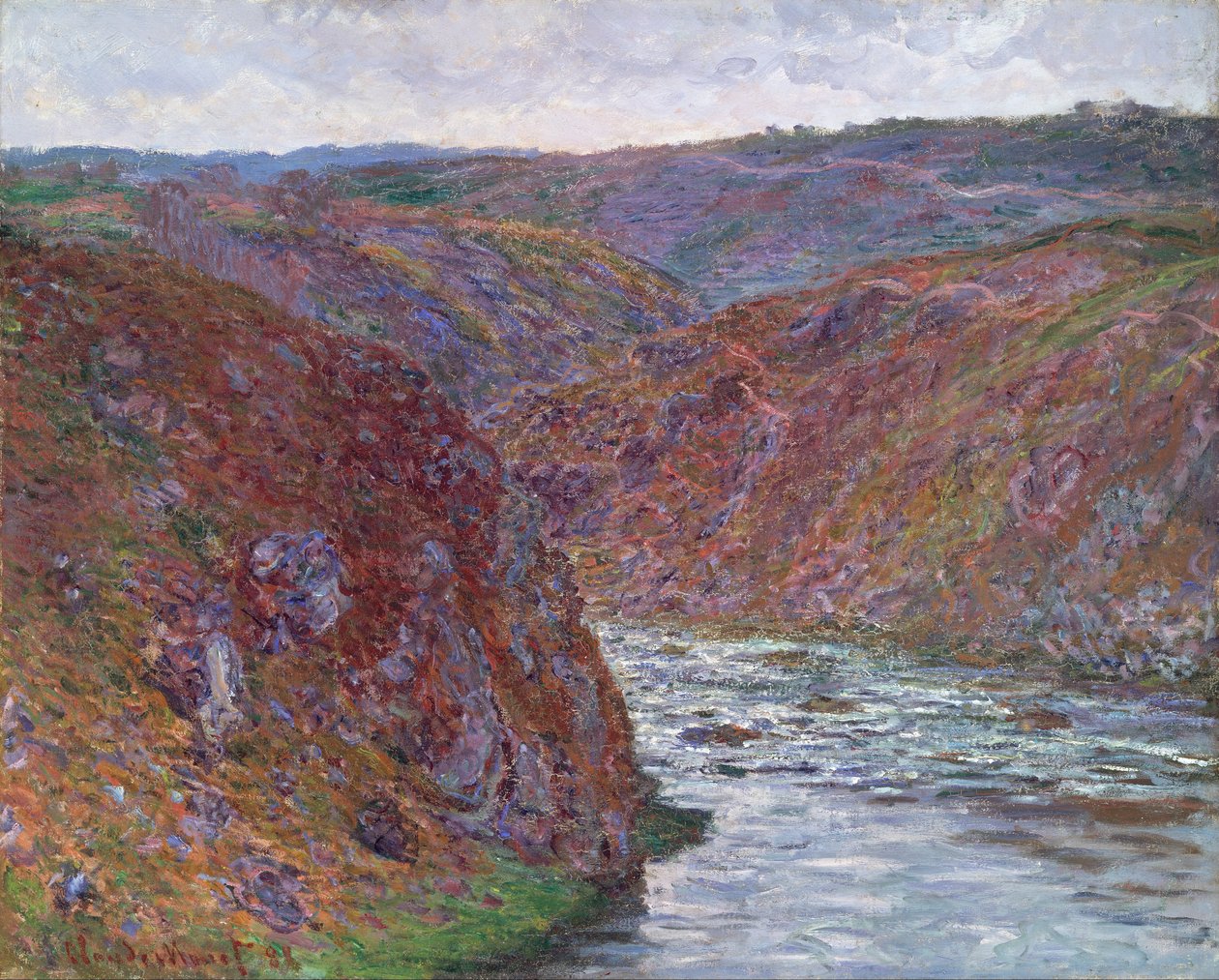 Valley of the Creuse (Gray Day) od Claude Monet