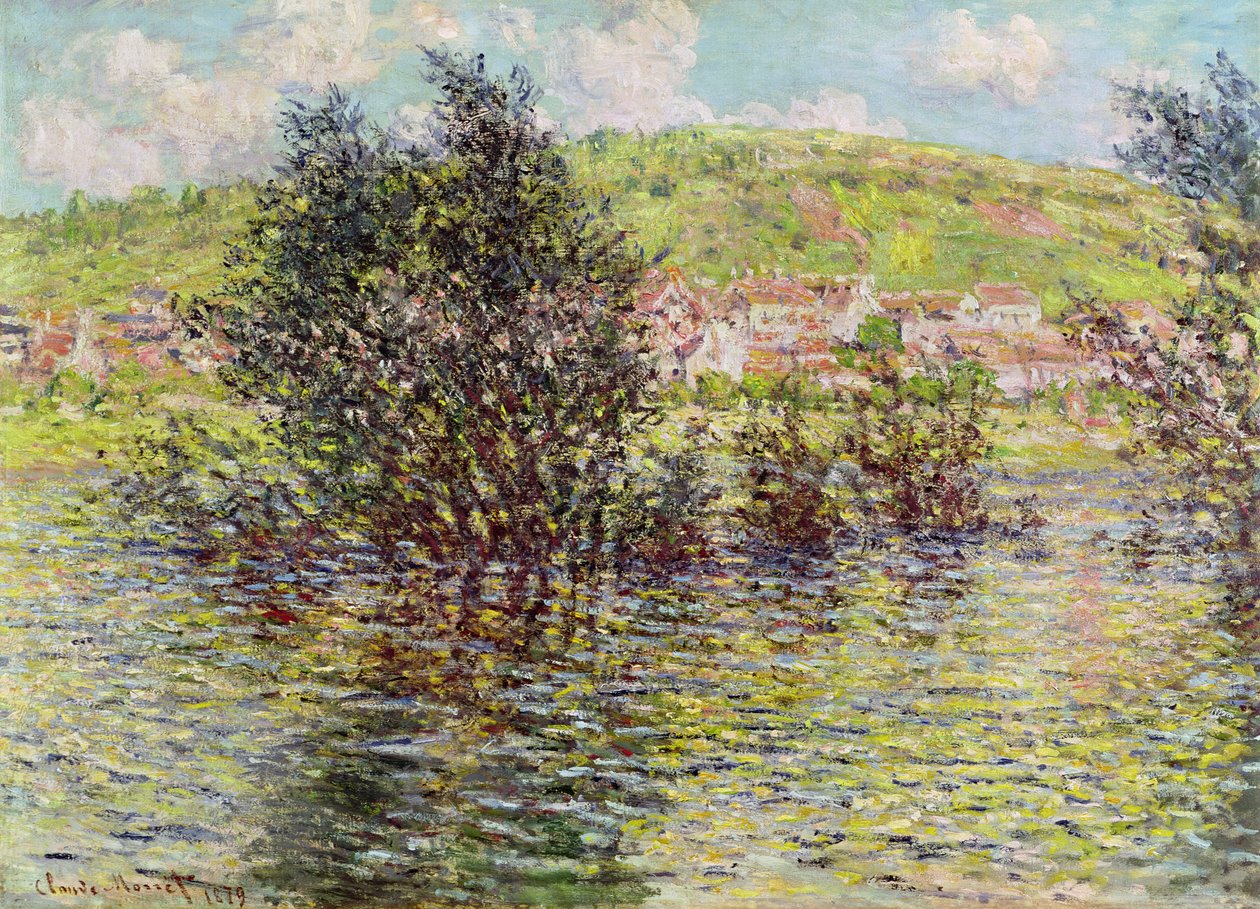 Vetheuil, Pohled z Lavacourtu, 1879 od Claude Monet