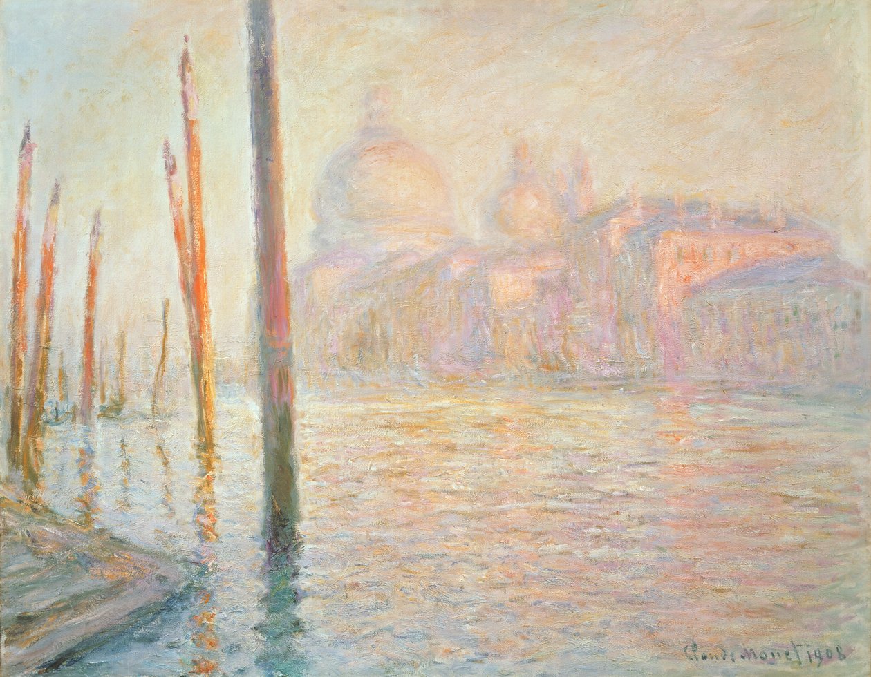 Pohled na Benátky, 1908 od Claude Monet