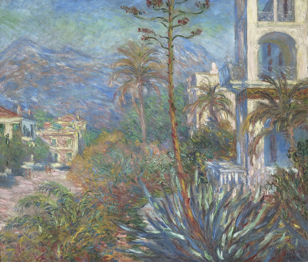 Vily v Bordighera, 1884 od Claude Monet