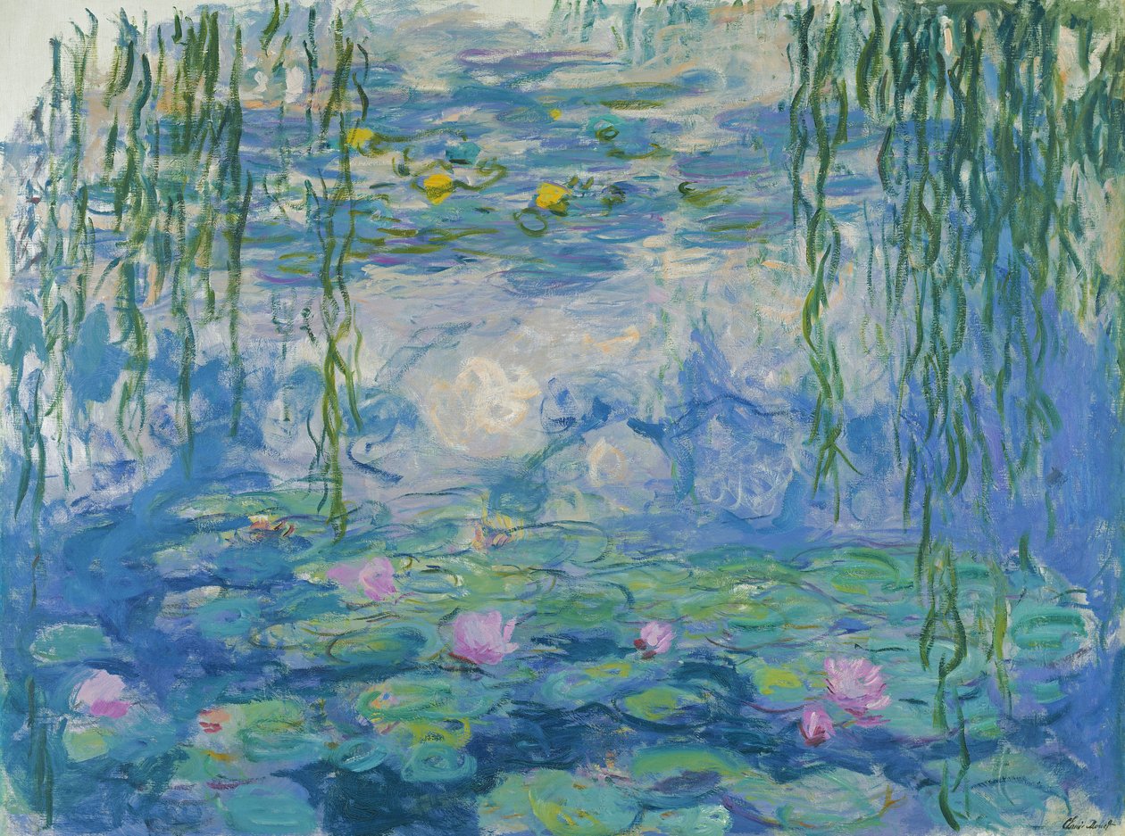 Lekníny, 1916-19 (viz také detail 382331) od Claude Monet
