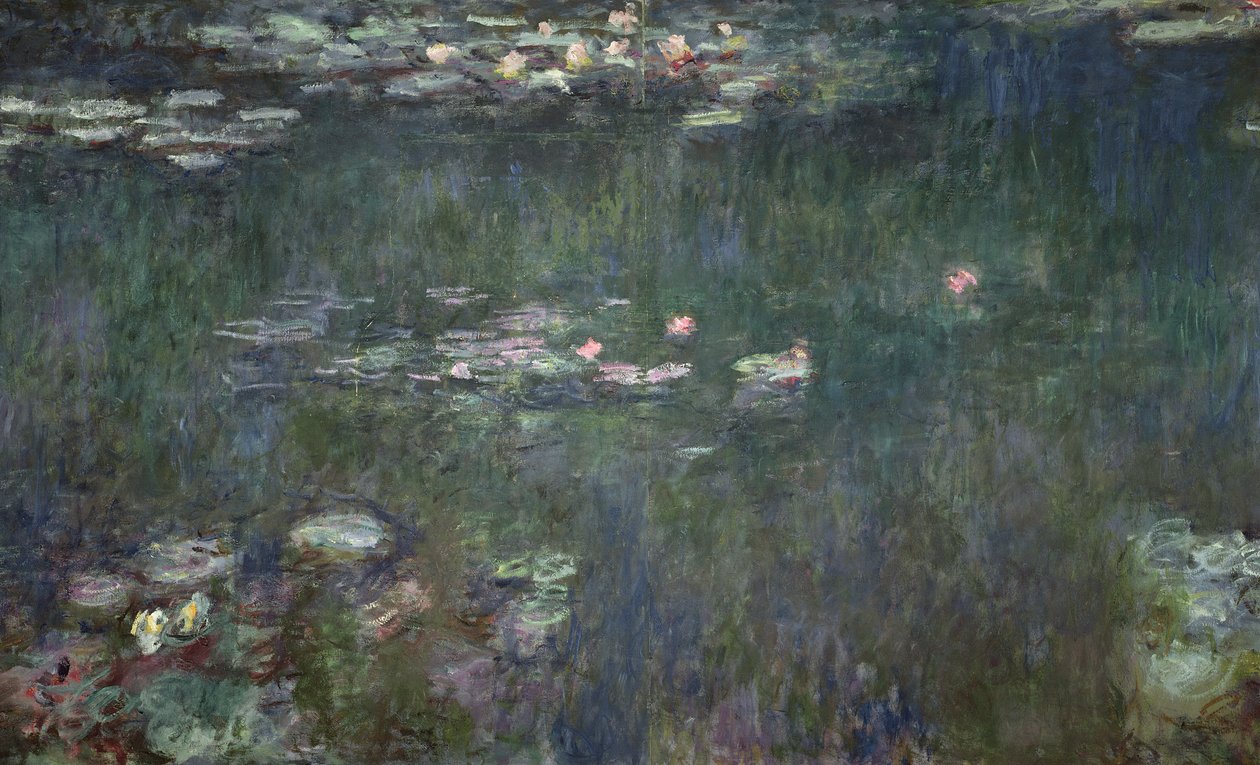 Waterlilies: Green Reflections, 1914-18 (centrální část) (viz také 70302 a 56001) od Claude Monet