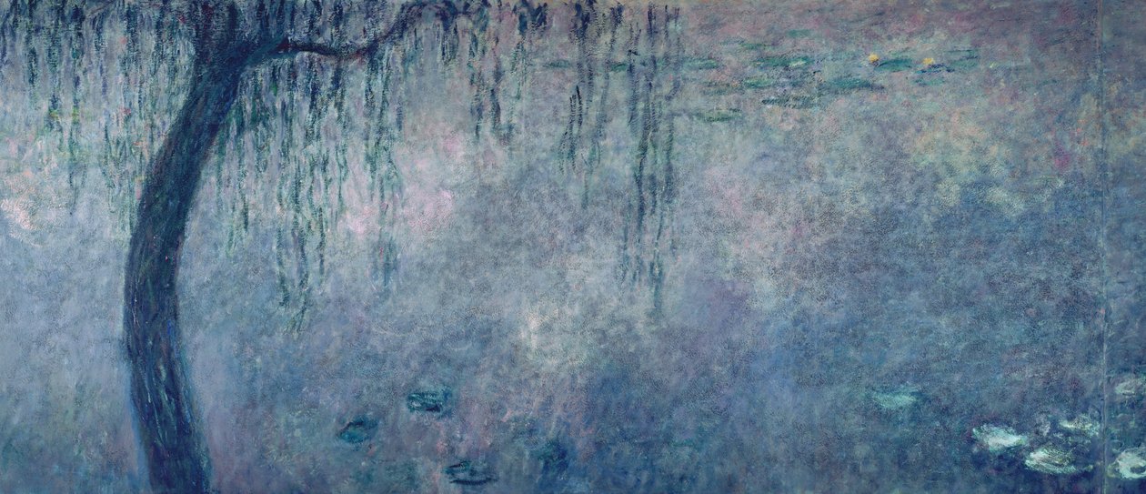 Lekníny: Dvě smuteční vrby, levá část, 1914-18 (viz také 75701-03) od Claude Monet
