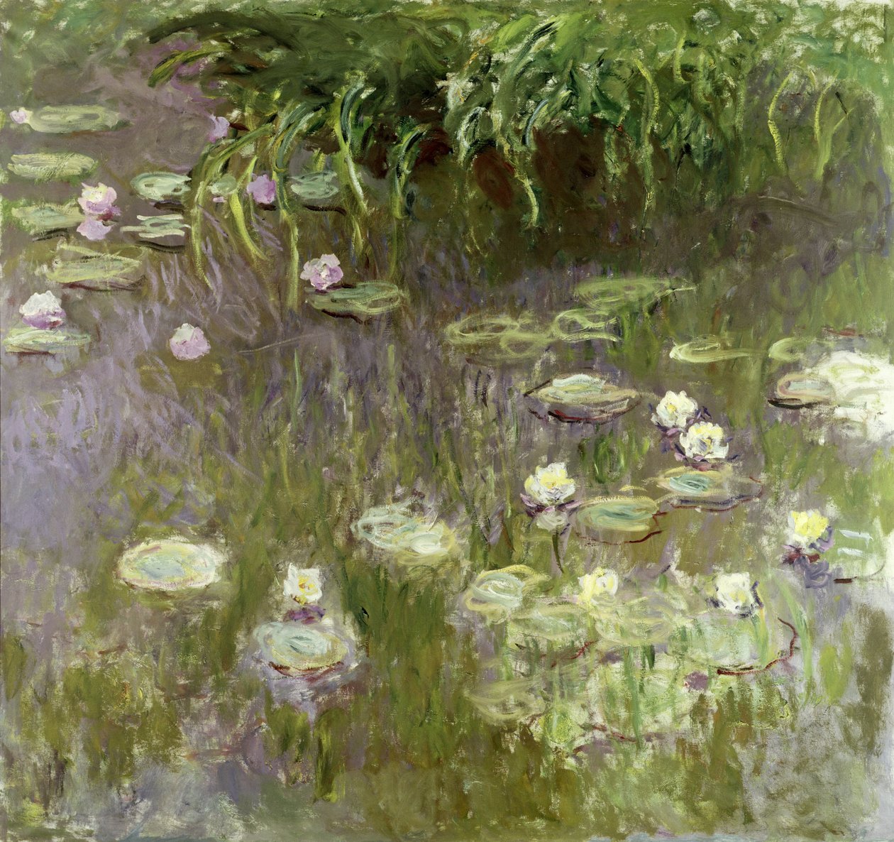Lekníny v poledne, 1918 od Claude Monet