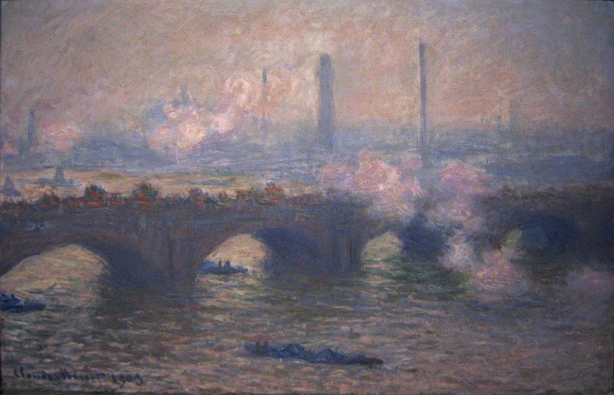 Waterloo Bridge, Gray Day od Claude Monet