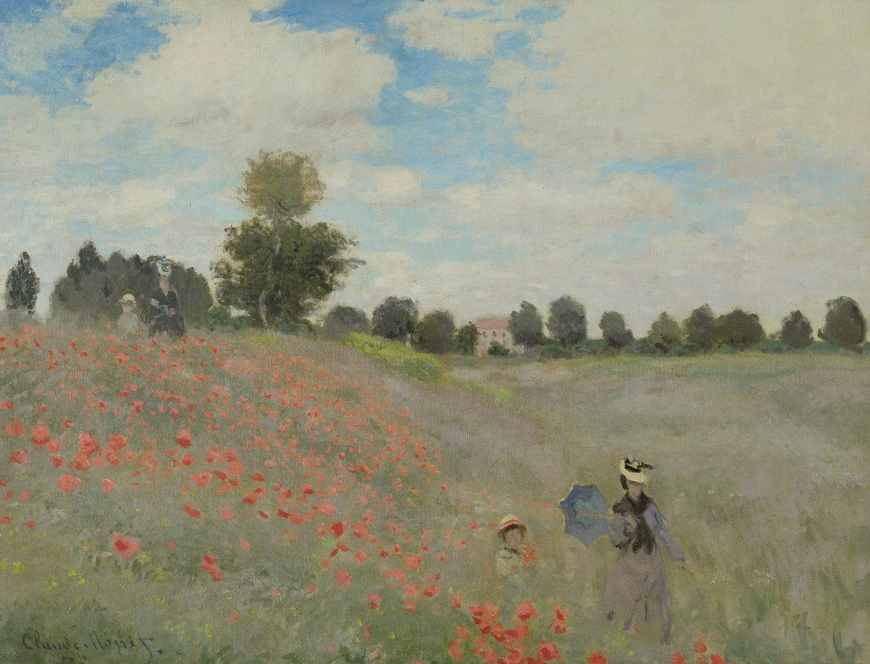 Divoké máky, poblíž Argenteuil od Claude Monet