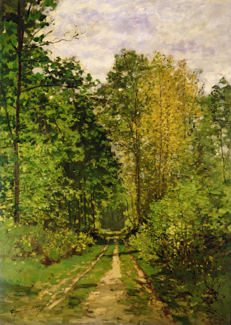 Zalesněná cesta, 1865 od Claude Monet