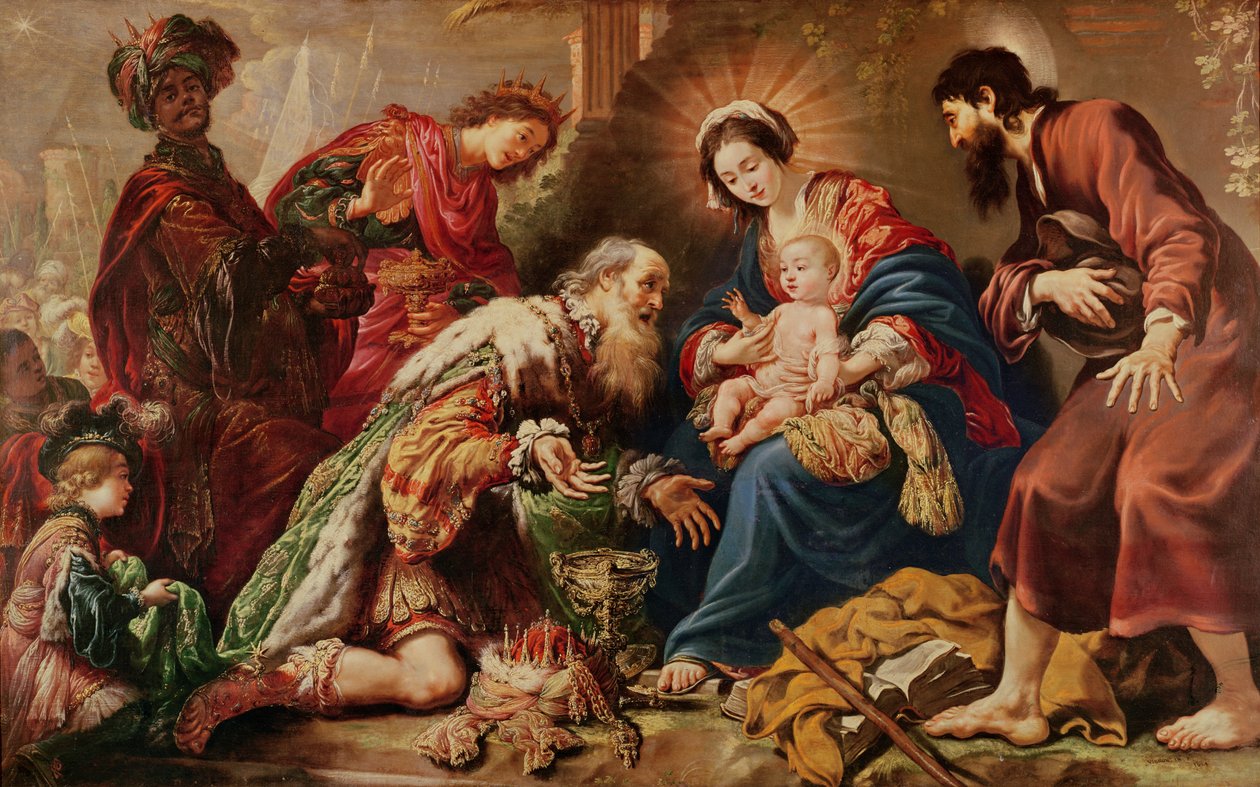 Klanění tří králů, 1624 od Claude Vignon