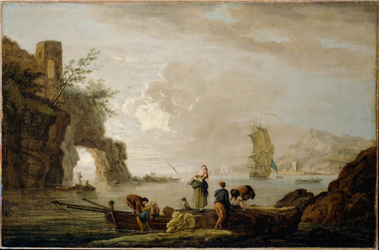 Pohled na pobřeží od Claude Joseph Vernet