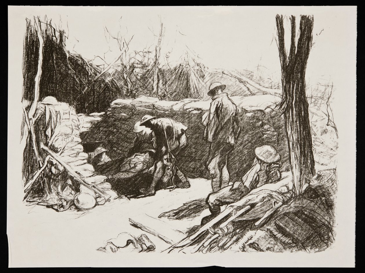 „Pokročilá obvazová stanice ve Francii“, 1917 od Claude Allin Shepperson