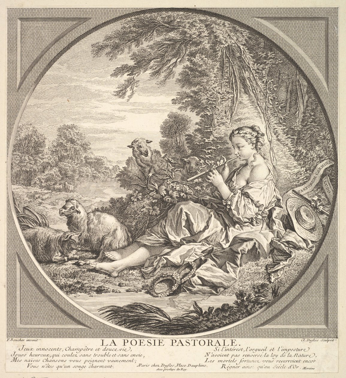 Pastorační poezie, ca. 1742. od Claude Augustin Duflos