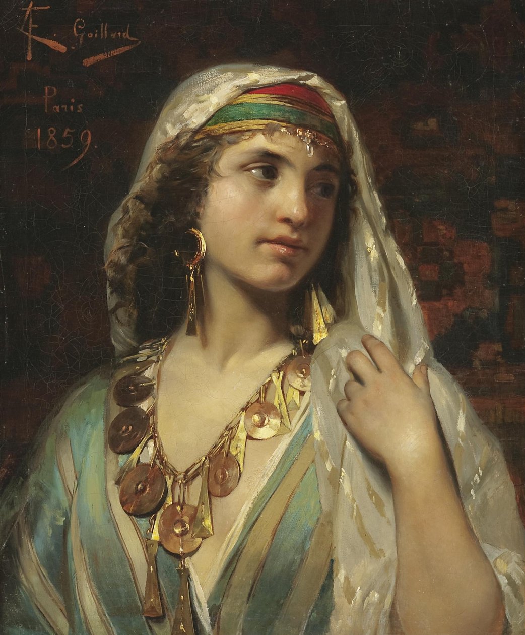 Odalisque od Claude Ferdinand Gaillard