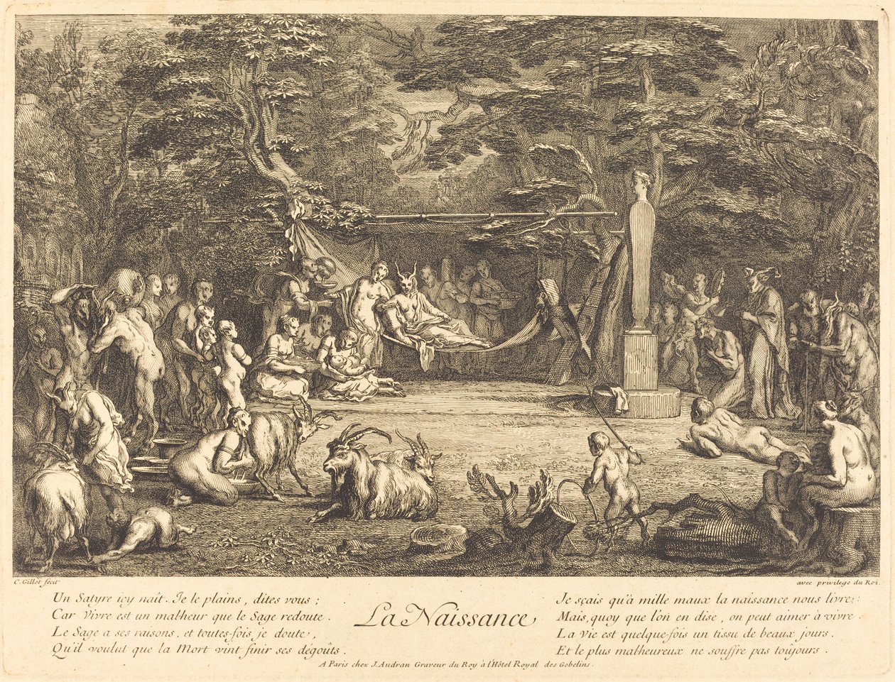Narození (zrození) od Claude Gillot